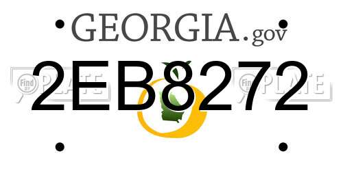 2EB8272 Georgia License Plate