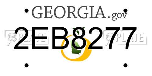 2EB8277 Georgia License Plate