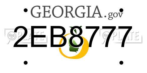 2EB8777 Georgia License Plate