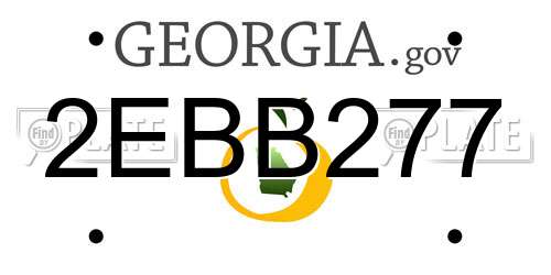 2EBB277 Georgia License Plate