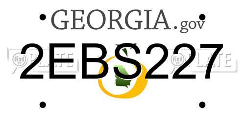 2EBS227 Georgia License Plate