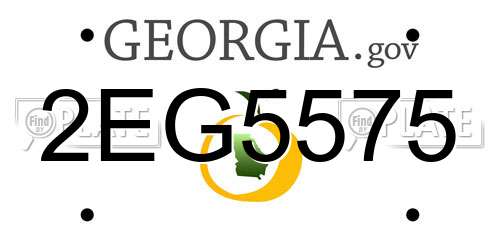 2EG5575 Georgia License Plate