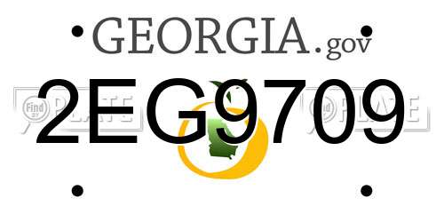 2EG9709 Georgia License Plate