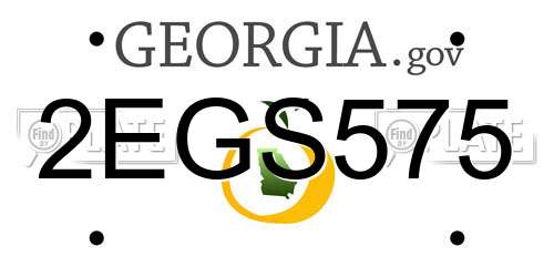 2EGS575 Georgia License Plate