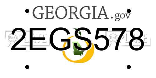 2EGS578 Georgia License Plate