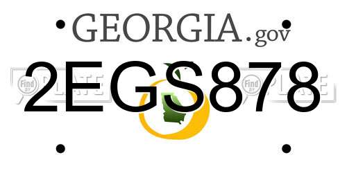 2EGS878 Georgia License Plate