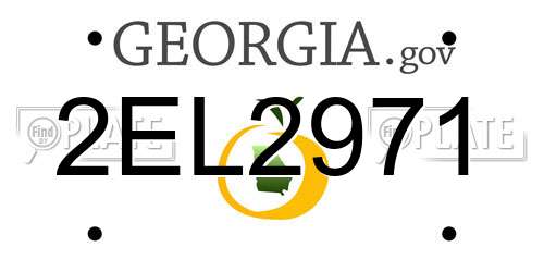 2EL2971 Georgia License Plate