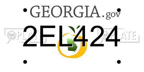 2EL424 Georgia License Plate