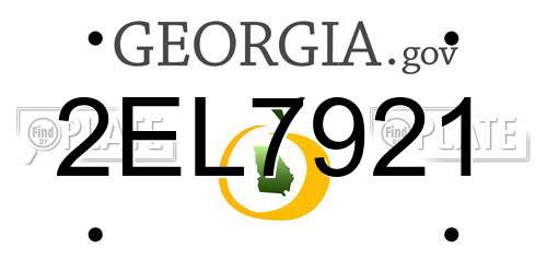 2EL7921 Georgia License Plate