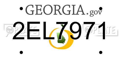 2EL7971 Georgia License Plate