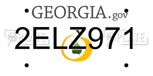 2ELZ971 Georgia License Plate