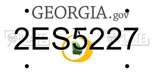 2ES5227 Georgia License Plate