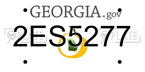 2ES5277 Georgia License Plate