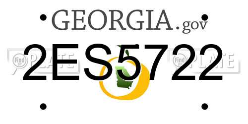 2ES5722 Georgia License Plate