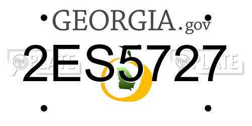 2ES5727 Georgia License Plate