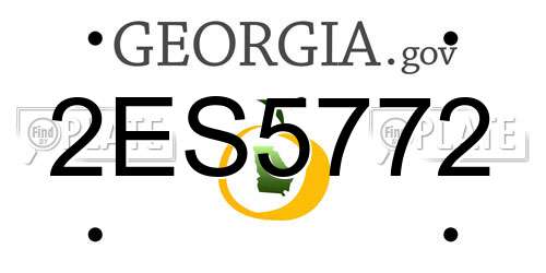 2ES5772 Georgia License Plate
