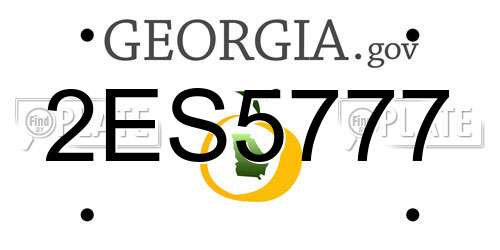 2ES5777 Georgia License Plate