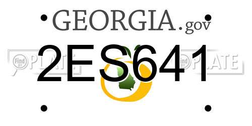2ES641 Georgia License Plate