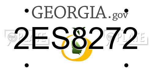 2ES8272 Georgia License Plate