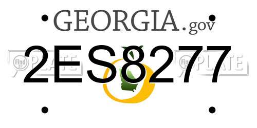 2ES8277 Georgia License Plate