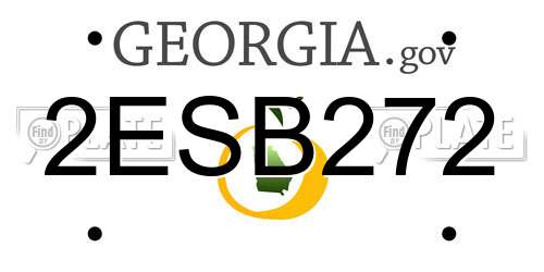 2ESB272 Georgia License Plate