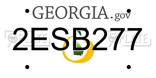2ESB277 Georgia License Plate