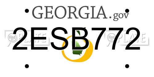 2ESB772 Georgia License Plate