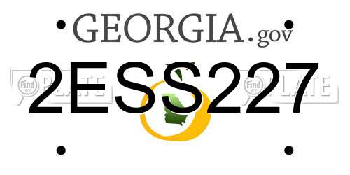 2ESS227 Georgia License Plate