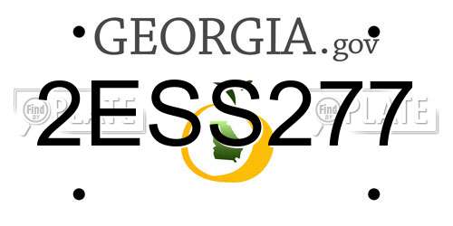 2ESS277 Georgia License Plate