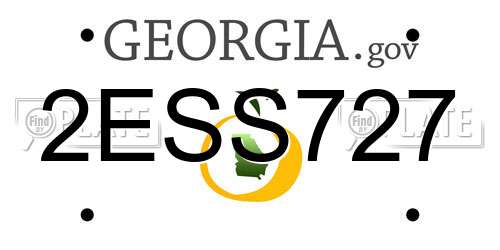 2ESS727 Georgia License Plate