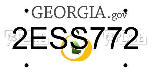 2ESS772 Georgia License Plate