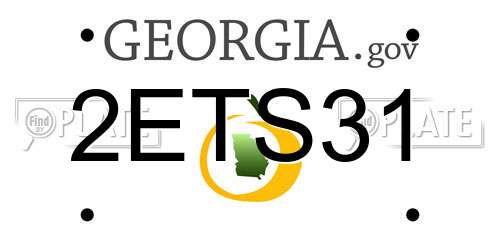 2ETS31 Georgia License Plate