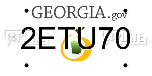 2ETU70 Georgia License Plate