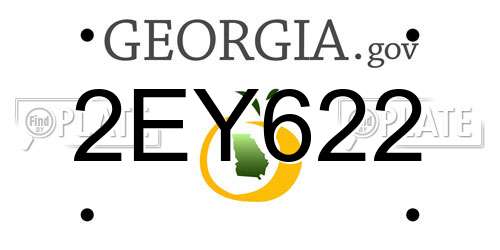 2EY622 Georgia License Plate