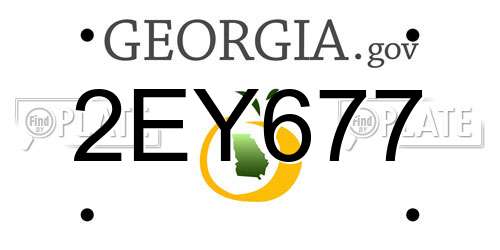 2EY677 Georgia License Plate