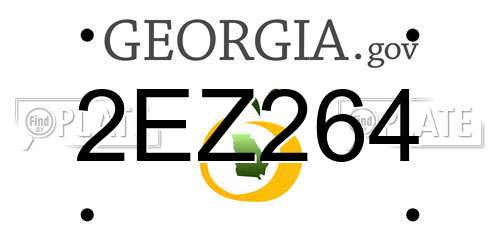 2EZ264 Georgia License Plate