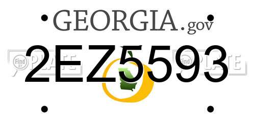 2EZ5593 Georgia License Plate