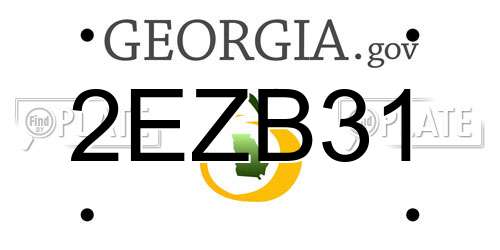 2EZB31 Georgia License Plate