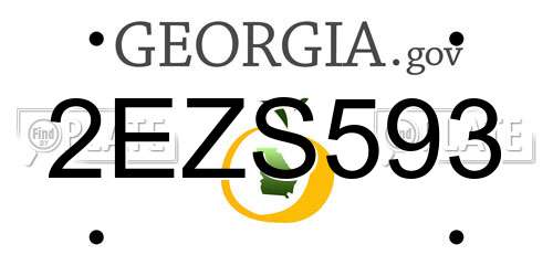2EZS593 Georgia License Plate