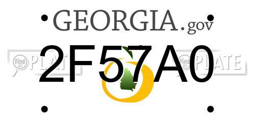 2F57A0 Georgia License Plate