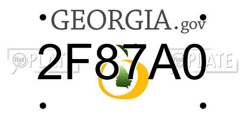 2F87A0 Georgia License Plate