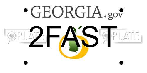 2FAST Georgia License Plate