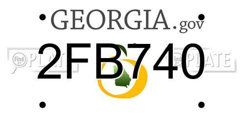 2FB740 Georgia License Plate