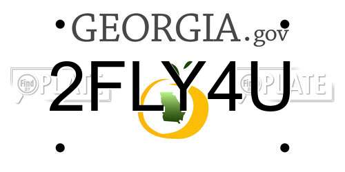 2FLY4U Georgia License Plate