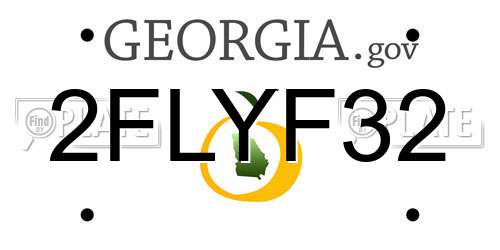 2FLYF32 Georgia License Plate