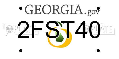 2FST40 Georgia License Plate