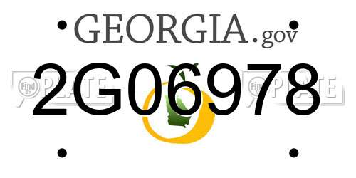 2G06978 Georgia License Plate