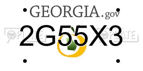 2G55X3 Georgia License Plate