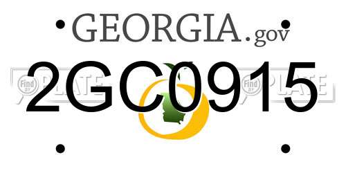 2GC0915 Georgia License Plate