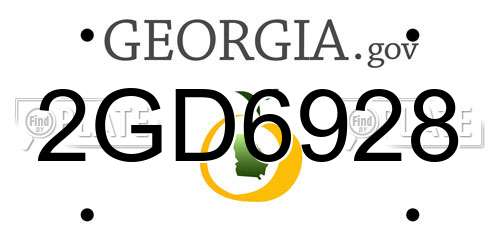 2GD6928 Georgia License Plate